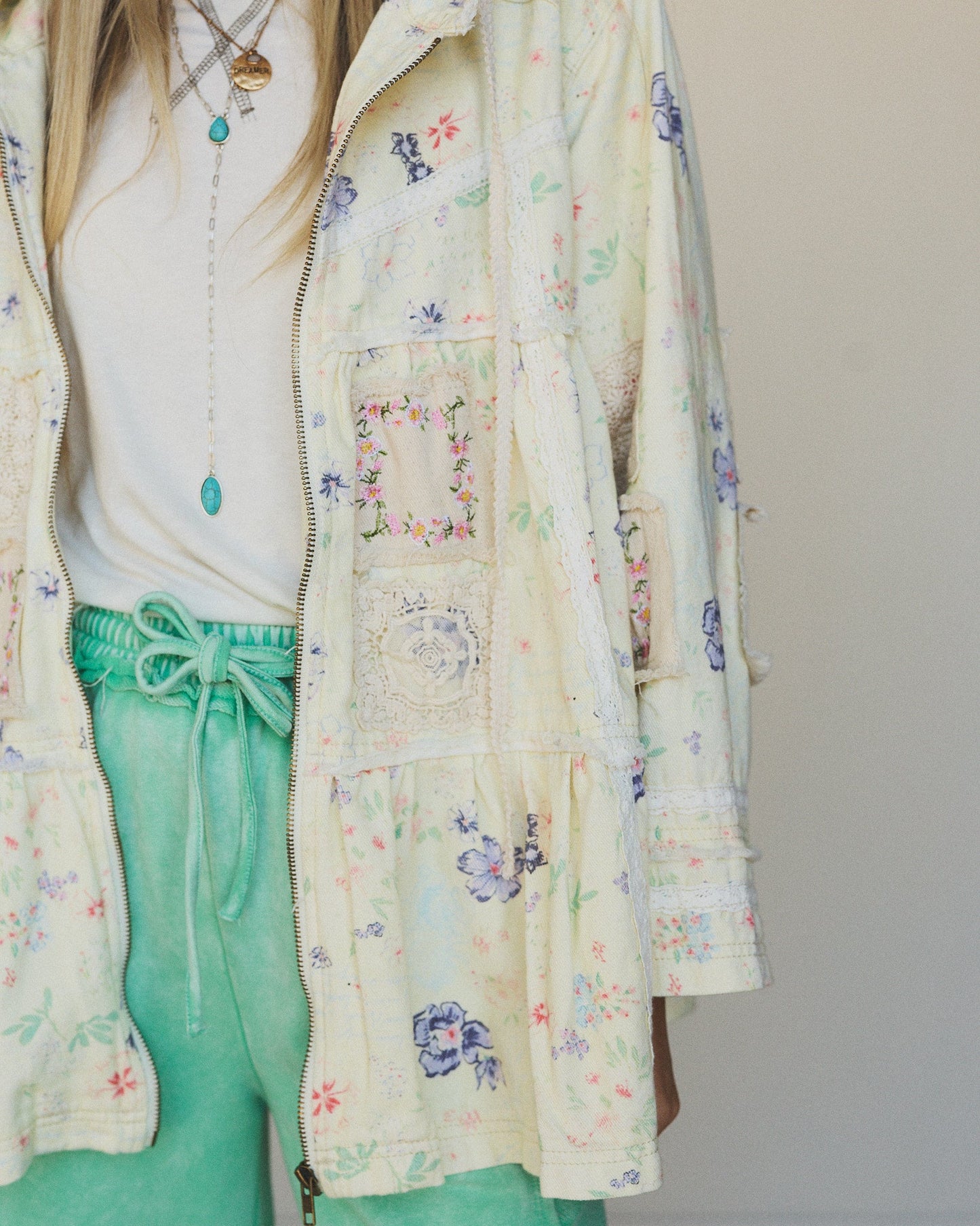 Sweet Energy Shacket - Cream Floral