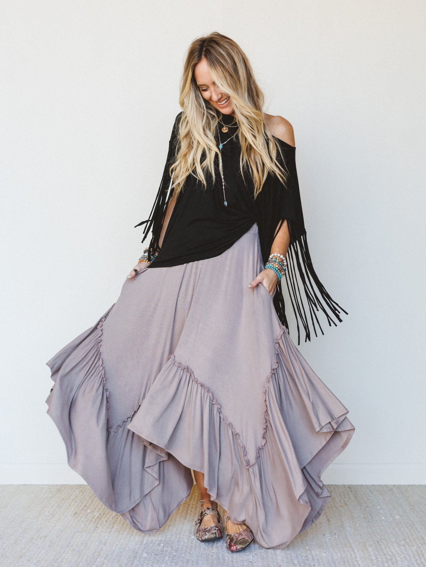 The Nest Forever Beauty Maxi Skirt - Mushroom