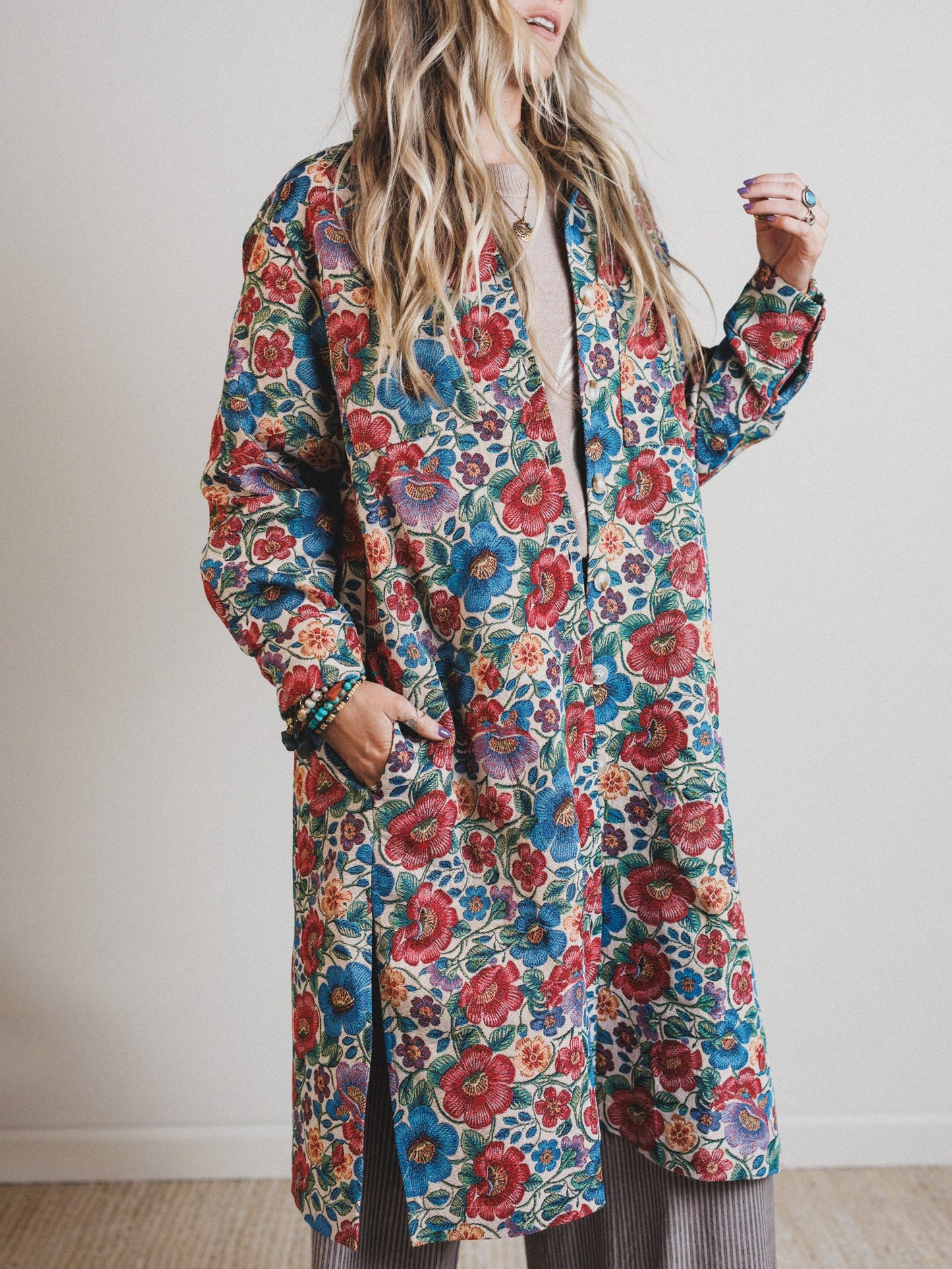 Wander Field Floral Jacket - Pink