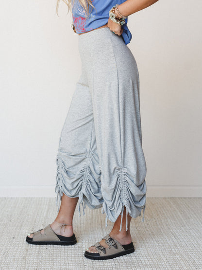 The Nest Jayde Drawstring Pants - Heather Gray