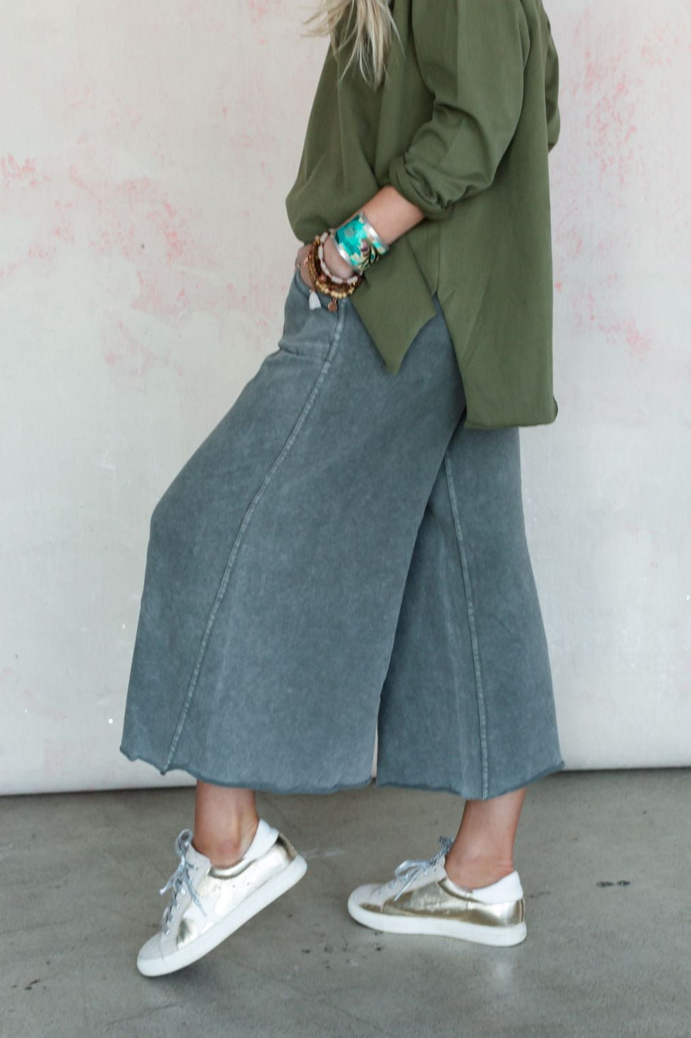 Relaxing Robin Wide Leg Pant - Ash
