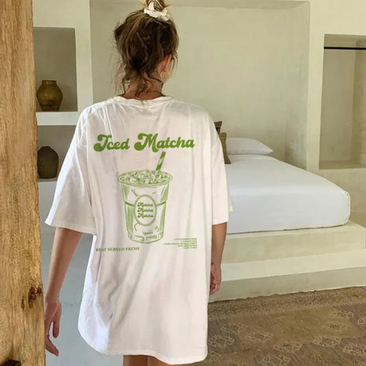 Iced Matcha Lover Retro T-shirt