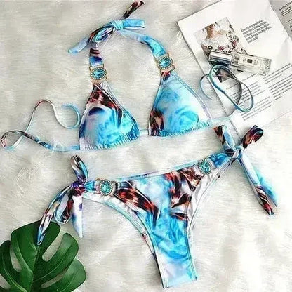 PAYASEN Rhinestone Bikini - Crystal Diamond Swimsuit for Women