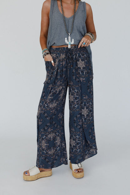 The Nest Stasia Printed Drawstring Tulip Pants - Titan