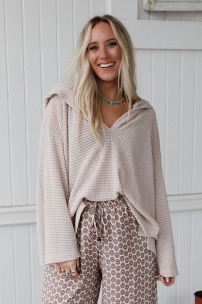 The Nest Serene Textured Top - Oatmeal